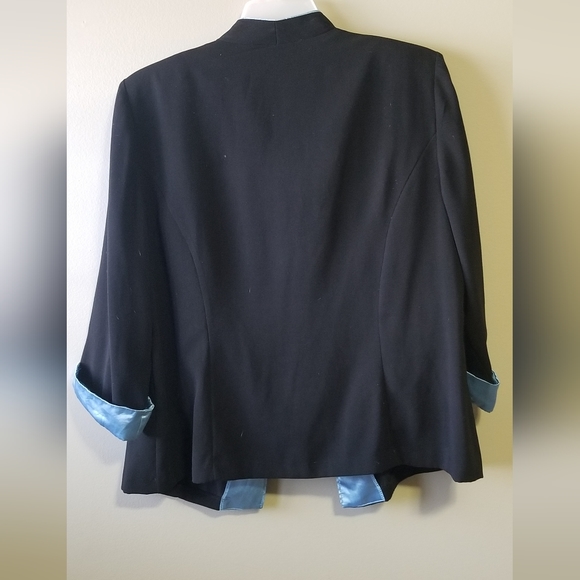 Dress Barn 18W Black and Blue Suit Jacket - Picture 3 of 3